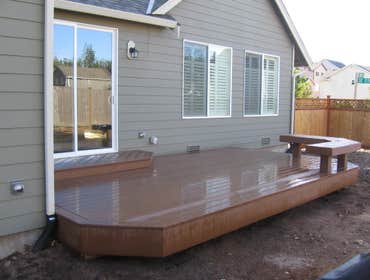 trex deck ground level