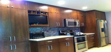 Cabinet w/ wine rack/TV niche