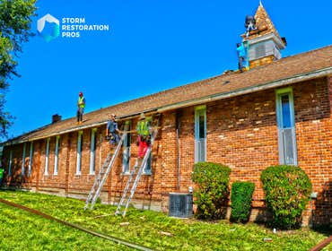 Photos by Storm Restoration Pros LLC #2 Remove old gutter system and install 6-inch gutters with oversize downspouts