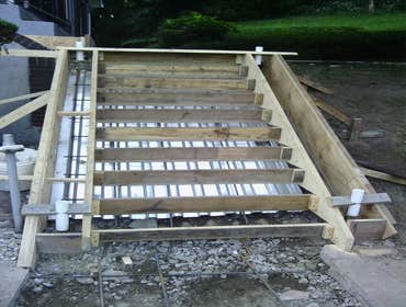 elevated stairwell, with cheek