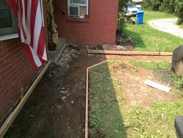 after demo (forming walk way)