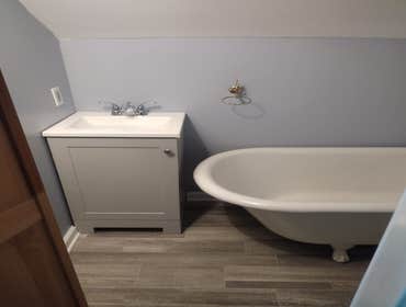 Niagara Falls, NY Bathroom remodel Gardella Construction completed a bathroom remodel in Niagara Falls, NY. The renovation included installing durable 
