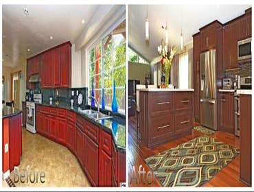 Kitchens designed and remodeled by Executive Design & Construction Inc. This kitchen was transformed by our company - demolition, necessary plumbing