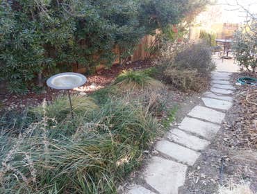 Paths Connecting point A to point B is one reason for a pathway through the yard, but as we see it these are the connections between the “rooms” of you