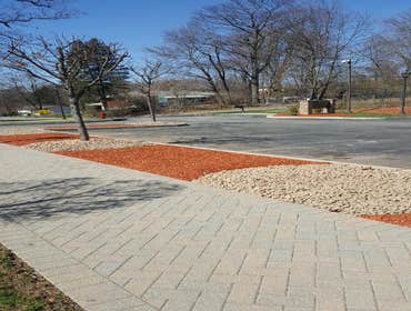 New mulch and stone
