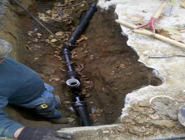 Installing new water & sewer lines