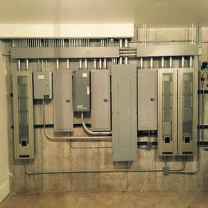 Photos by D Tech Systems Co. #1 - New Residential Project - Winnteka IL. -
Electrical Service 120/240V-400A,
Generator Transfer switch...