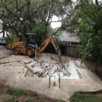 Swimming Pool Removal and Demolition San Antonio,Tx. Project 1 Removing your swimming pool is our specialty and we complete the job in a timely manner.