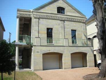 Project photos from Fwd Builders Custom Home, built of cast concrete blocks.