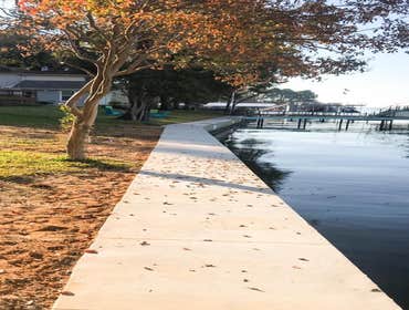 Side-Walk Retaining Cap on Cedar Creek Lake Concrete Side-Walk retaining Cap by Cedar Creek Lake