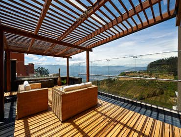 Patio of an oceanfront home