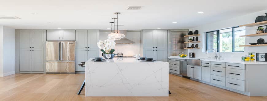 Kitchen Modern Kitchen with secret passage to Garage