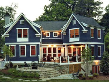 Wood Deck and Stone Patio