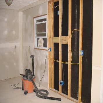 Photo(s) from T And C Drywall This is an apartment main office building.
-Furred out cement walls
-drywall
-texture