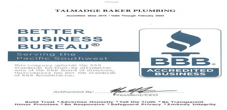 TALMADGE BAKER PLUMBING