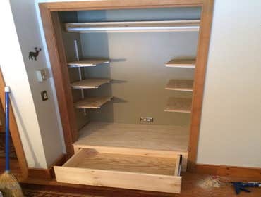 Closet into dresser
