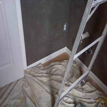 Commerce Michigan Faux Bathroom Suede Painting Finish in bathroom. Want to spruce up any room try a custom paint finish! Call 248-366-9900 to setup an 
