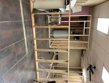 Photos by F Squared LLC #1 Renovated Beauty Salon
Demolition, framing, electrical, plumbing, drywall, paint, trim and flooring, also set up styling st