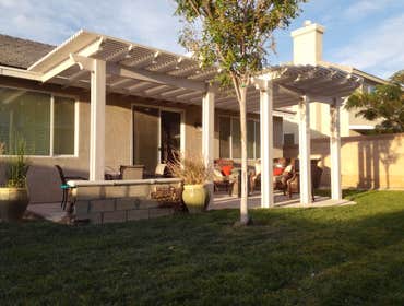 Custom lattice patio cover