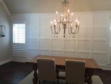 Photos by Vip Services #3 Wall panel moulding install. Before and after pictures.