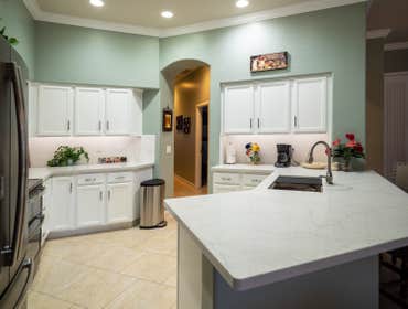 Cabinet and Wall Painted