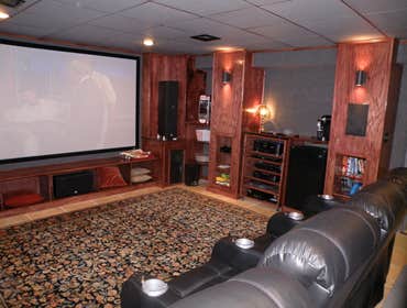 Photos from Vh improvement inc transforms a room in the basement into a media room