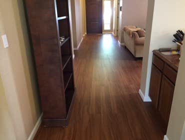 "After" flooring in entryway