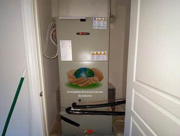 Air Handler Installed in Closet Area
