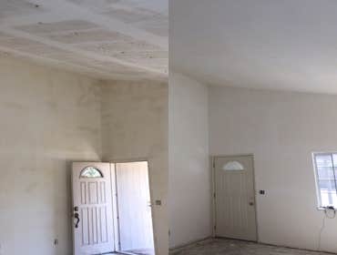Skim Coat Mudding of home
