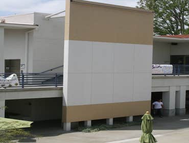 swisspearl screen wall swisspearl fiber cement panel over structural steel--Whittier College Whittier, CA