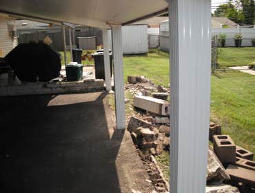 Post replacements customers concrete support columns were deteriorating. I installed new pressure treated 4x4 posts and wrapped them in an aluminum fi