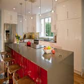 Modern Eco Friendly Home In Bryn Mawr, Pa. This eco-friendly home features shoji panels for maximum daylighting, paper siding,solar panels and many oth