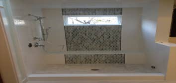 Custom steam shower with bench