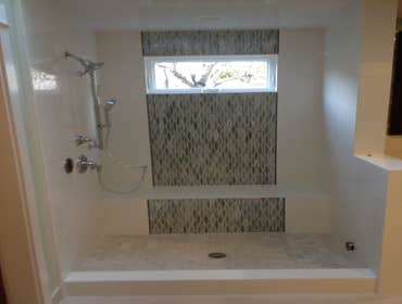 Custom steam shower with bench