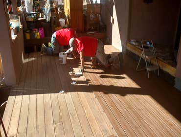 Crew working
