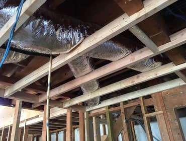 Hollywood Hills Installed two 4 ton 16 SEER Lennox split systems with brand new ducting.