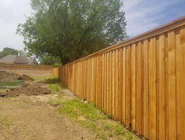 Cedar Fence Cap and Trim Board on Board