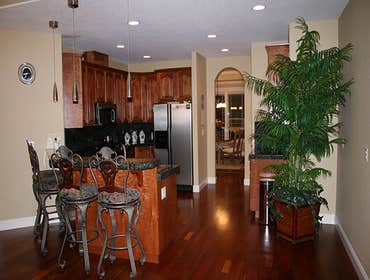 Staining kitchen cabinets