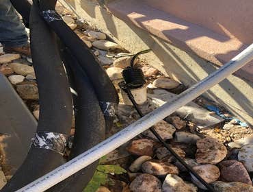 Snaking test bulb from sewer