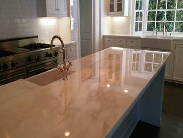Restored marble island top