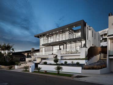 La Jolla Residence Full Glass Package, includes Doors, Windows, Balcony Railings, Shower Enclosures.