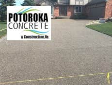 exposed aggregate Driveway Photo by Potoroka Concrete Macomb MI