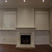 Fireplace design, shiplap