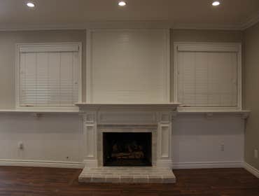 Fireplace design, shiplap