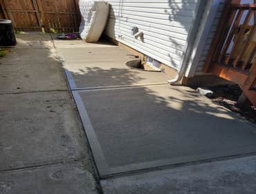 Photos by Blue Stone Landscaping LLC #4 Adding concrete on service walkway
