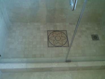 Jacalitos Ranch Bathroom Remodel... Removed old fiberglass tub surround and installed new tile shower.