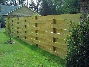 Basket weave fencing