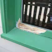 Rot in a window frame