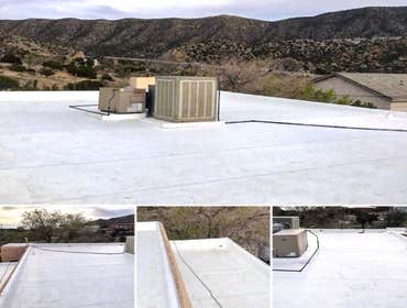 Photos by Maez Construction LLC #9 Free inspections! Call us today 505-332-9194
NEW Beautiful 60 mill TPO on this flat roof by MaezConstructionllc.com 