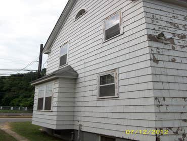 Brilliant Painting, LLC Exterior Project 1 Before and after photos of a full house that has been power washed, scraped, hand sanded, primed, and painte